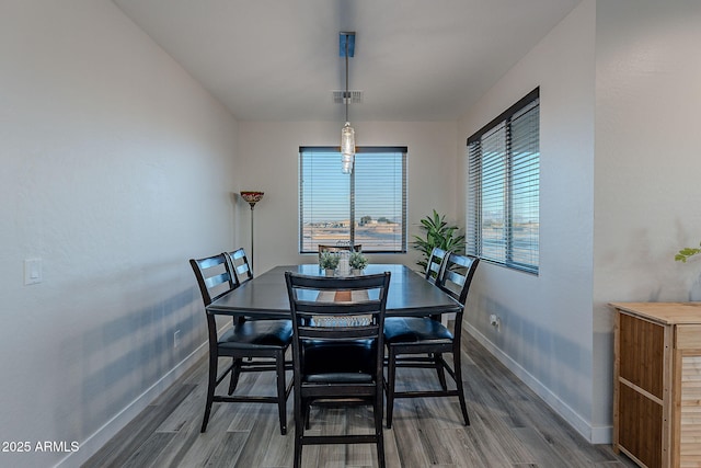 dining room featuring hardwood / wood-style flooring