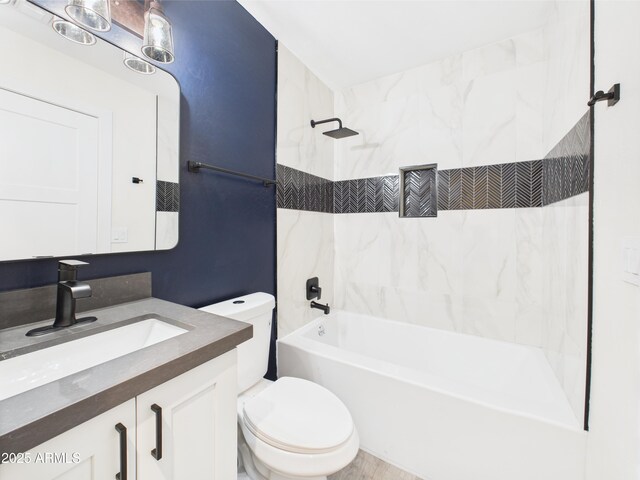 1917 E Monroe St, Phoenix, AZ 85034 - bathroom with toilet, shower / bath combination, and vanity