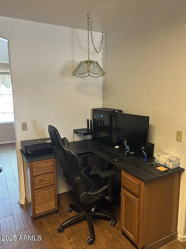 8981 W Tuckey Ln, Glendale, AZ 85305 - home office with baseboards and dark wood-style floors
