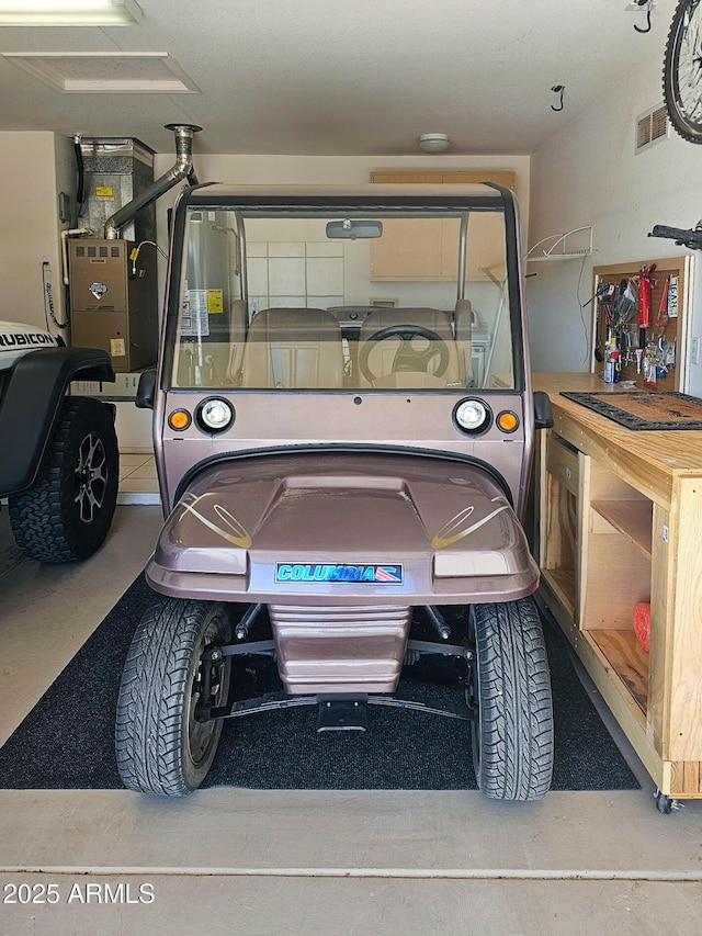 garage featuring visible vents