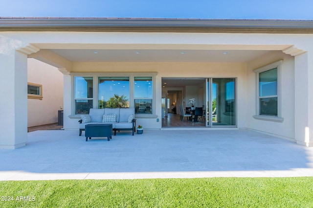 view of patio featuring an outdoor hangout area