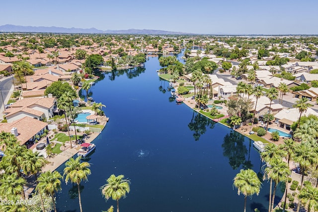 869 W Shellfish Dr, Gilbert, AZ 85233 - aerial view of residential area with a water and mountain view