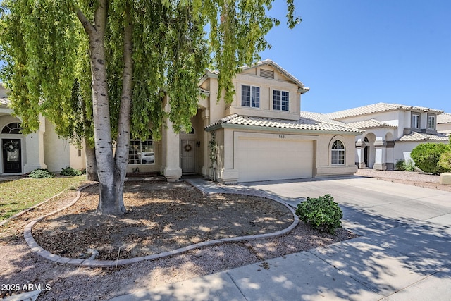 869 W Shellfish Dr, Gilbert, AZ 85233 - view of front of property with a tiled roof, stucco siding, driveway, and a garage