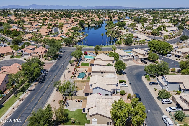 869 W Shellfish Dr, Gilbert, AZ 85233 - aerial view of residential area with a water and mountain view