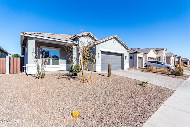 ranch-style home with a garage