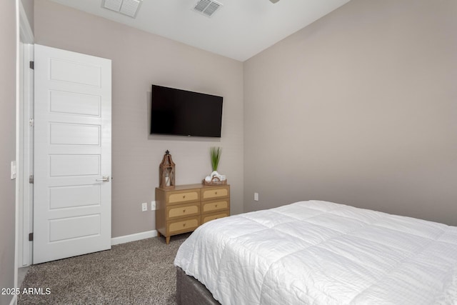 bedroom with carpet