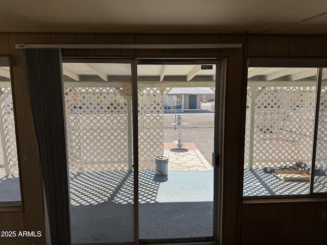 view of doorway to outside