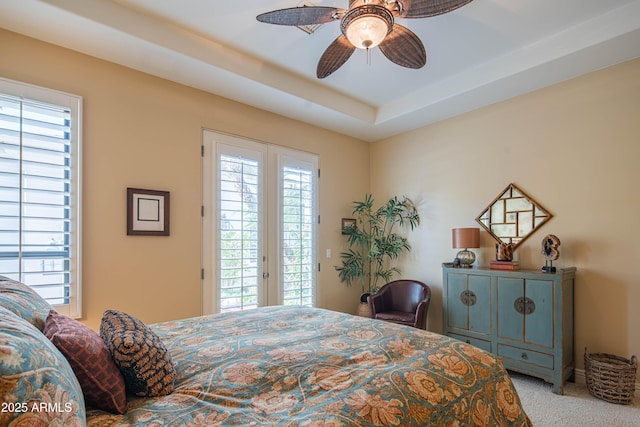 9905 N 78th Pl, Scottsdale, AZ 85258 - bedroom featuring carpet flooring, multiple windows, and access to exterior