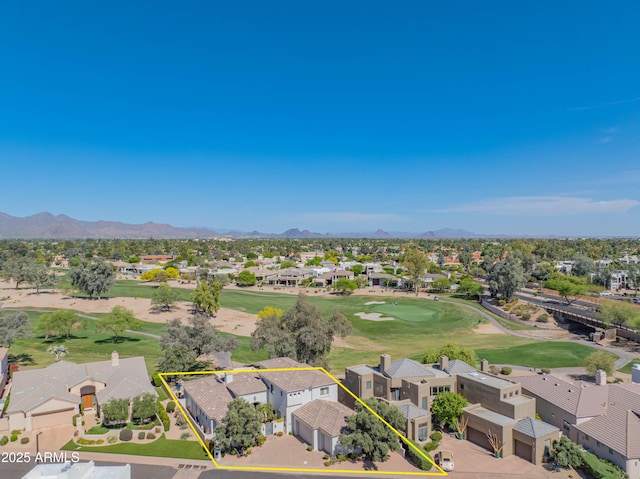9905 N 78th Pl, Scottsdale, AZ 85258 - bird's eye view featuring a residential view, golf course view, and a mountain view