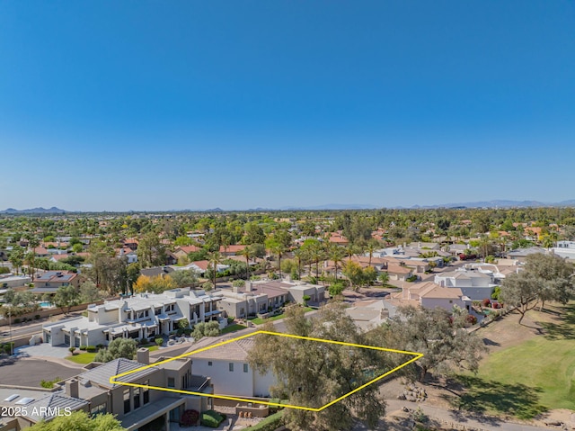 9905 N 78th Pl, Scottsdale, AZ 85258 - birds eye view of property featuring a mountain view and a residential view