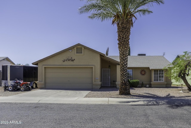 1623 E Krystal St, Casa Grande, AZ 85122 - single story home featuring an attached garage, a shingled roof, stucco siding, and driveway