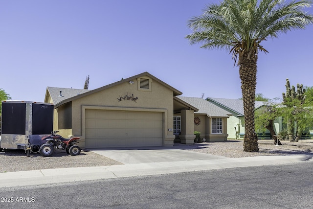 1623 E Krystal St, Casa Grande, AZ 85122 - single story home with a garage, stucco siding, and concrete driveway