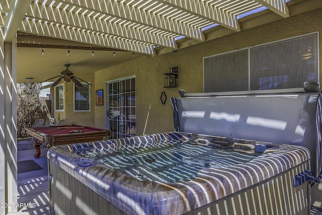 1623 E Krystal St, Casa Grande, AZ 85122 - view of patio / terrace featuring a ceiling fan and a pergola