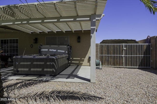 1623 E Krystal St, Casa Grande, AZ 85122 - view of patio / terrace featuring a gate, outdoor lounge area, and a pergola