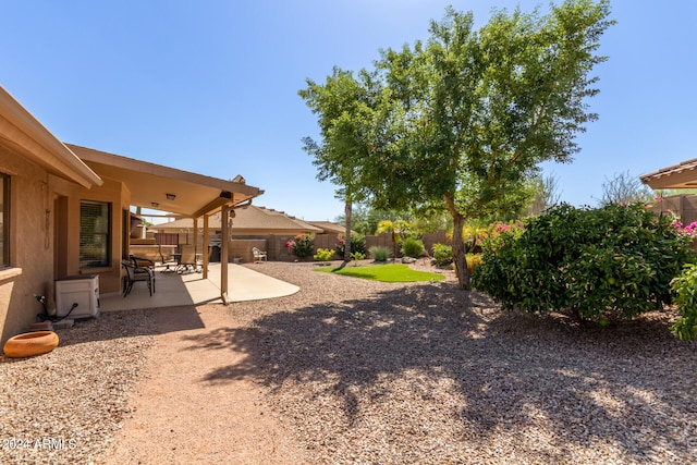 view of yard with a patio