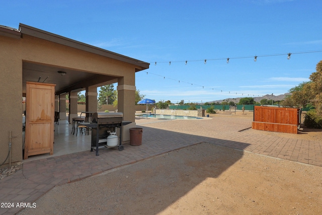 view of patio with grilling area