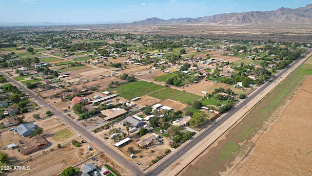 aerial view with a mountain view