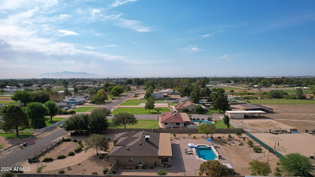 drone / aerial view with a mountain view