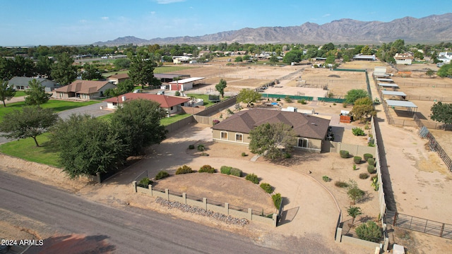 bird's eye view featuring a mountain view