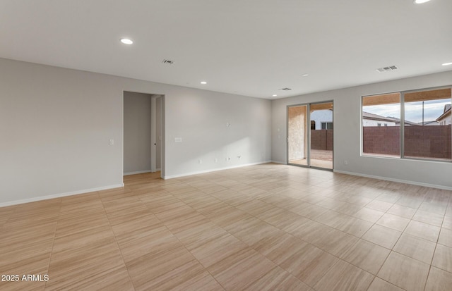 view of tiled spare room