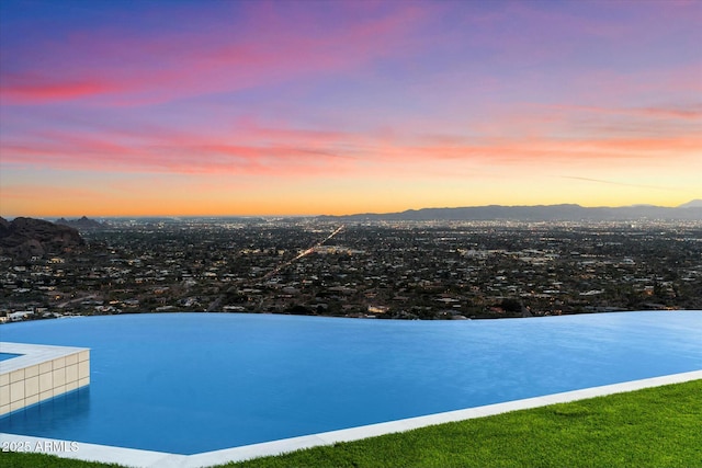 exterior space with a mountain view