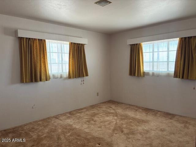 view of carpeted spare room