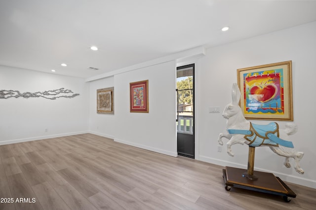 interior space featuring light hardwood / wood-style flooring