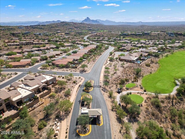 aerial view featuring a mountain view