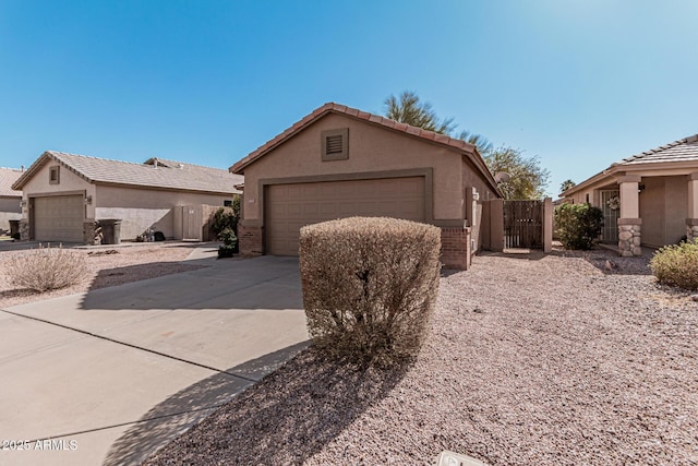 view of home's exterior featuring a garage