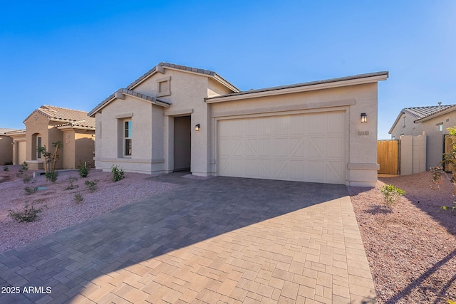 view of front of home featuring a garage