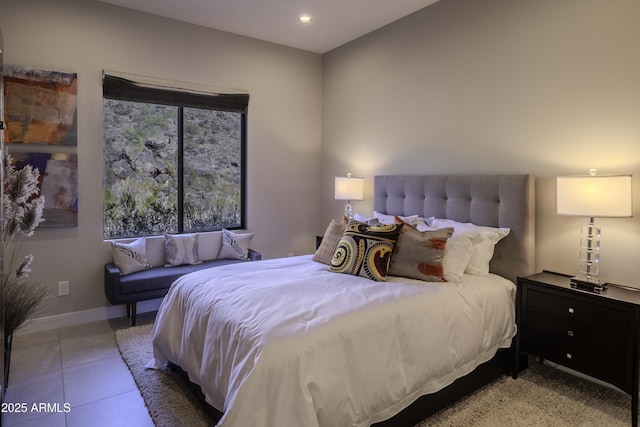 view of tiled bedroom