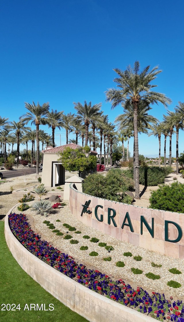 view of community sign