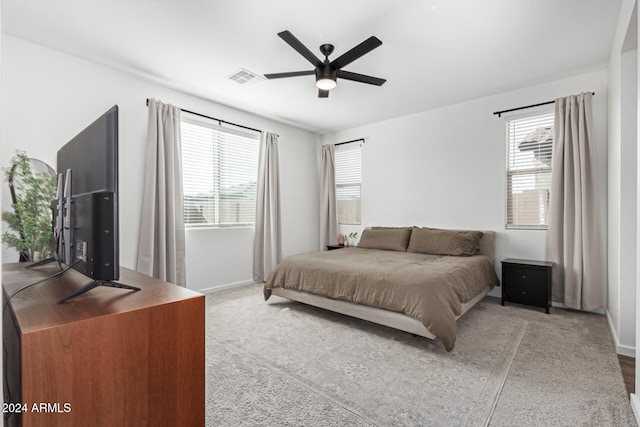 bedroom with ceiling fan