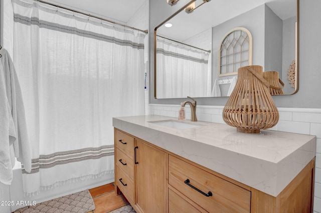 full bathroom with vanity