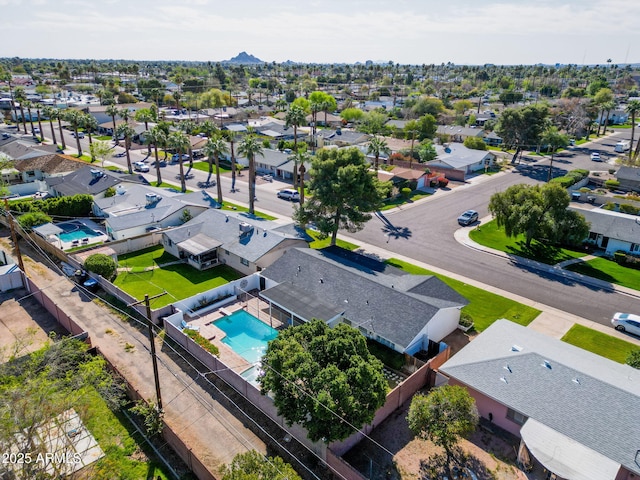 bird's eye view featuring a residential view