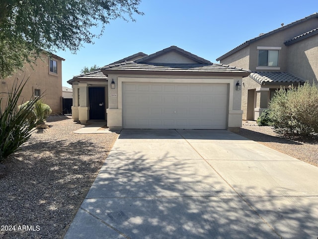 view of front facade with a garage