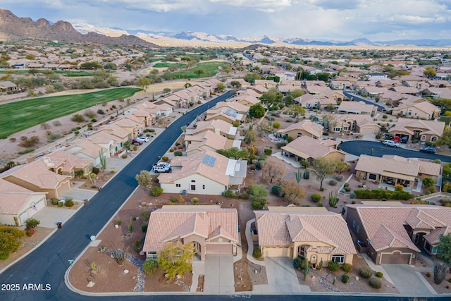 aerial view featuring a mountain view