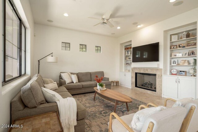 workout area featuring plenty of natural light and concrete floors