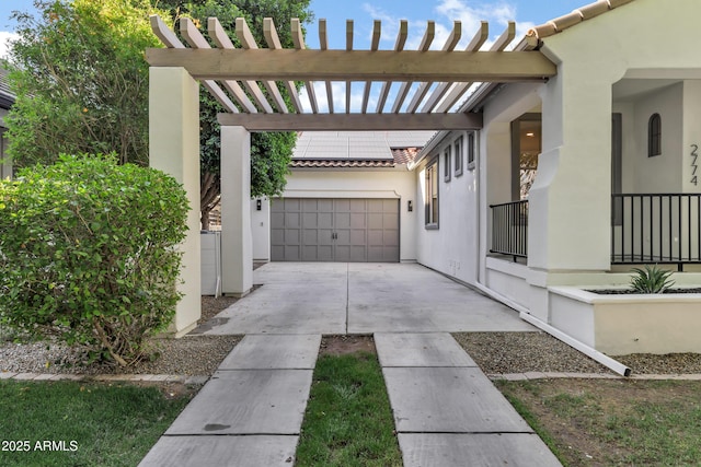 2774 E Valencia St, Gilbert, AZ 85296 - view of property exterior with a tile roof, concrete driveway, and stucco siding