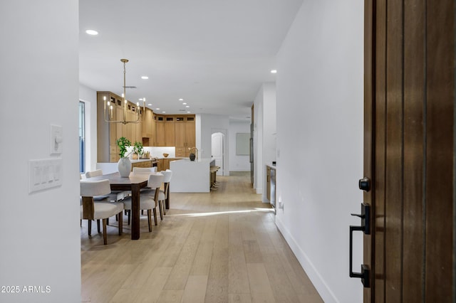 2774 E Valencia St, Gilbert, AZ 85296 - foyer featuring recessed lighting, light wood-style flooring, and baseboards