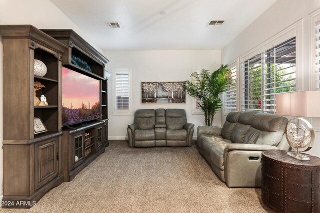 view of carpeted living room