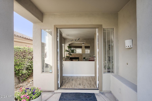 view of doorway to property