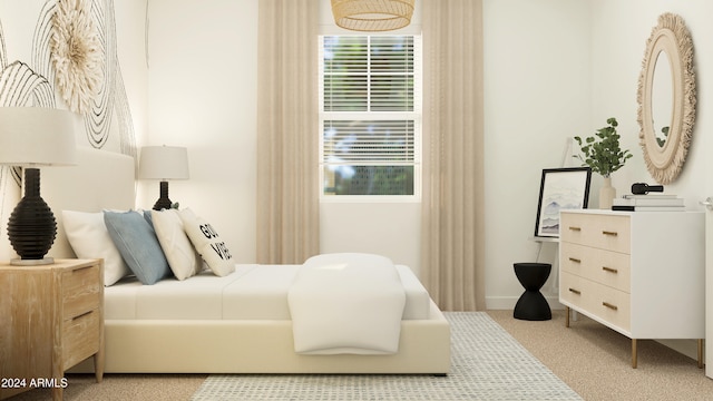 view of carpeted bedroom