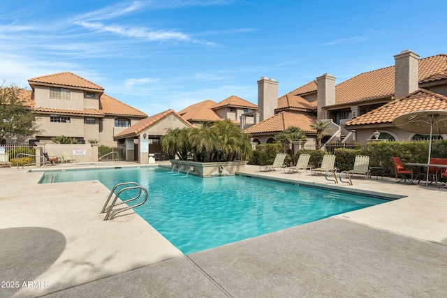 view of pool with a patio area