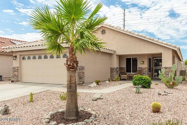 view of front of home featuring a garage