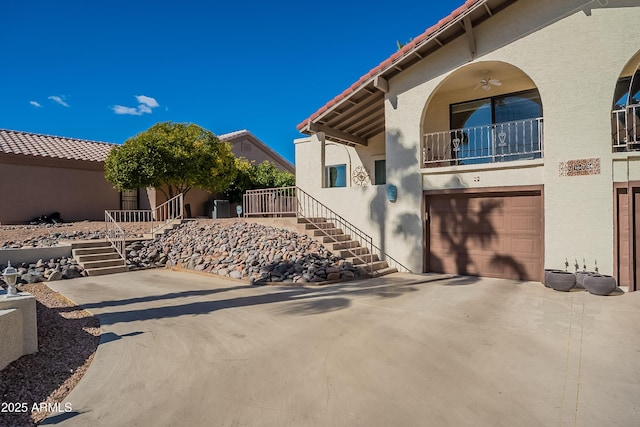 view of home's exterior with a garage