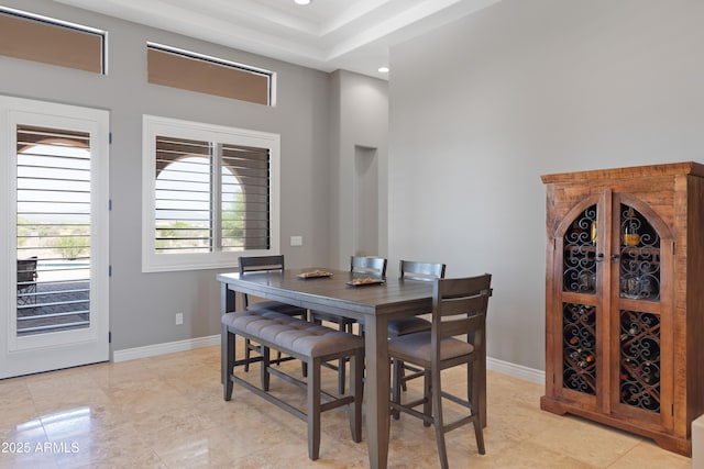 16246 E Gamble Ln, Scottsdale, AZ 85262 - dining space with recessed lighting and light tile patterned floors