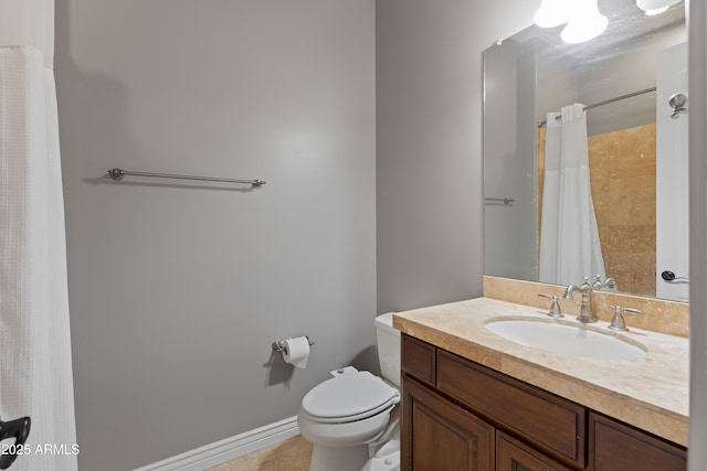 16246 E Gamble Ln, Scottsdale, AZ 85262 - full bathroom featuring vanity, curtained shower, and tile patterned floors
