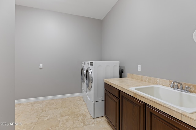 16246 E Gamble Ln, Scottsdale, AZ 85262 - laundry area with separate washer and dryer and cabinet space