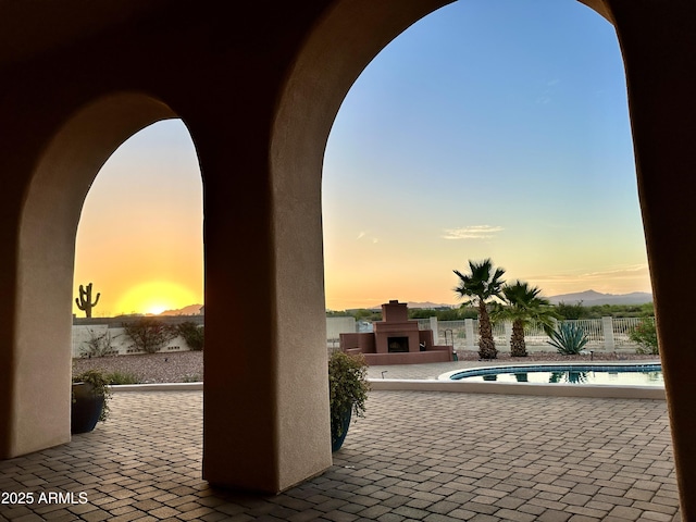 16246 E Gamble Ln, Scottsdale, AZ 85262 - view of patio with a community pool